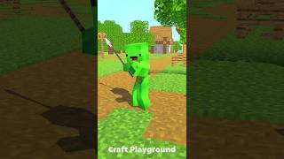 Spear Throwing Competition  MAIZEN vs JJ Sister Minecraft Animation shorts minecraft [upl. by Suirauqed]