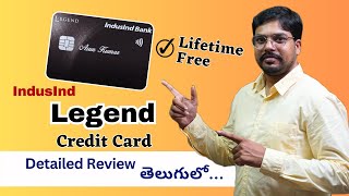 Indusind Bank Legend Credit Card Review  Indusind Credit Card Benefits  Apply Online  Telugu [upl. by Ronyar]