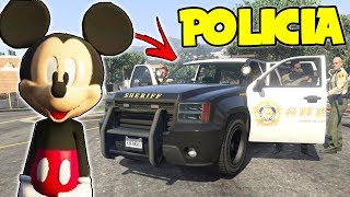 SALVANDO o MICKEY da POLICIA no GTA 5  Disney  Mickey Mouse [upl. by Torry]