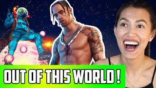 Travis Scott  Astronomical Fortnite Reaction  Her First Time Reacting To An InGame Concert [upl. by Dnomar]