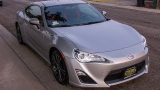 Toyota Scion FRS Detalied Interior Console Radio Backseat amp Trunk Tour Review [upl. by Notsirk]