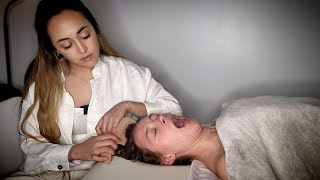 ASMR RELAXING Scalp Scratching Face amp Back Massage for Deep Restorative Sleep Soft Spoken Roleplay [upl. by Barnaba]