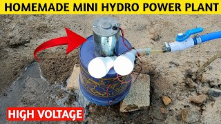 how to make mini hydro power plant at home  mini hydro electric generator [upl. by Atsirk235]