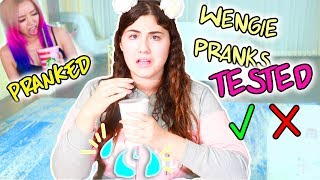 WENGIE PRANKS IN REAL LIFE  Testing Wengie pranks [upl. by Eiramlatsyrc]