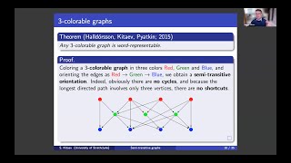 Problem Session  Semi Transitively Orientable Graphs by Professor Sergey Kitaev [upl. by Eiramik234]