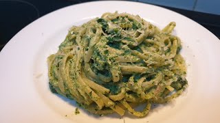 Makarona me Spinaq dhe Gjize  Creamy Spinach Pasta with Ricotta Cheese [upl. by Romeyn]