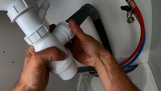 🔧 How To Install Assembly Water Trap siphon  Montage syphon évier IKEA METHOD [upl. by Leugar]