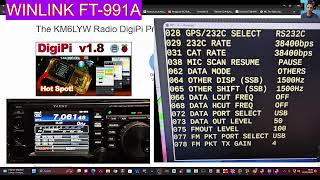 YAESU FT991A  TNC  PACKET SETTINGS [upl. by Narra]