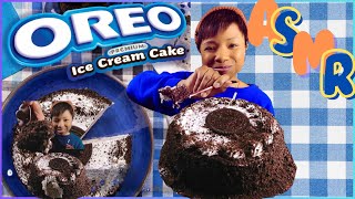 ASMR  MUKBANG OREO ICE CREAM CAKE [upl. by Eelytsirk480]