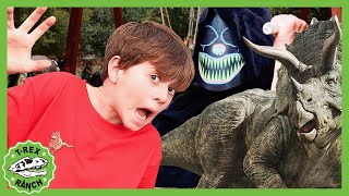 Pretend Play Escape with Dinosaurs at Gullivers Park for Kids  🦖🦕 TRex Ranch Dinosaur Videos [upl. by Amalle406]