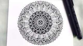 Easy Mandala Art For Beginners  🌼🌼 [upl. by Rednael]