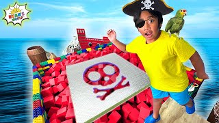 Ryan Jumping through impossible shapes challenge Pirate Edition [upl. by Apostles]