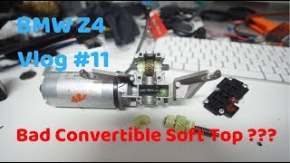 Vlog 11 Bmw Z4 Bad Convertible soft top fix  How to BMWZ4 [upl. by Chellman]