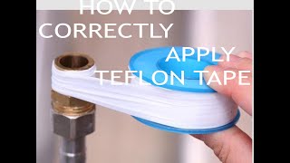 How To Correctly Wrap Teflon Tape [upl. by Anairb]