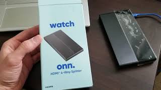 Review and Setup of Watch Onn HDMI 4 way Splitter [upl. by Lehcer]