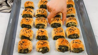 Spinach and feta pastry easy and delicious [upl. by Enilehcim]