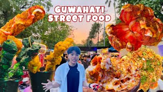 Exploring the Street Food of Guwahati  Mudka Pizza Blooming onion KFC Kfood  Meitei Mukbang [upl. by Bertolde]