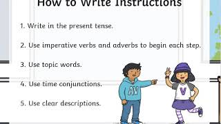 Writing Instructions Year 1 [upl. by Ecnatsnoc]