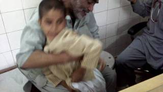 scared child from injection in DR FAISAL KHANs clinic [upl. by Eninej]