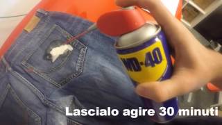 Come togliere il chewingum dai tessuti con WD40 [upl. by Havstad]