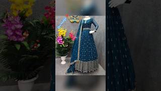 Beautiful ❤️🩵♥️ anarkali lahenga dress design 🥰 for wedding dress 💒shortvideo anarkalidress viral [upl. by Anelehs]