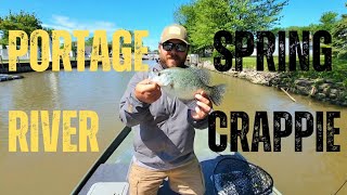 Lake Erie CRAPPIE Fishing In The Portage River [upl. by Valiant]