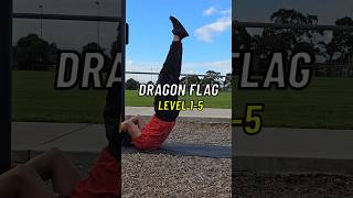 Dragon Flag Progressions 🐲 calisthenics shorts [upl. by Batty]