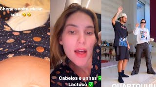 VIRGINIA FONSECA STORIES BEBÊ MEXENDO NA BARRIGA VIAJANDO PARA SÃO PAULO COM ZÉ FELIPE E AS MARIAS [upl. by Rabkin]