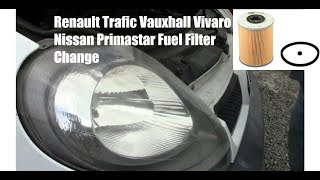 How To Change Fuel Filter Renault Trafic Vauxhall Vivaro Nissan Primastar [upl. by Coryden724]