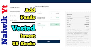 How to add funds in Vested to buy US Stocks [upl. by Nnairek354]