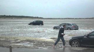 Hochwasser Flut Nordsee StPeter Ording part 2 [upl. by Ingaberg]