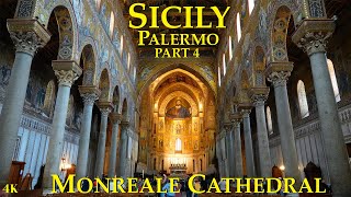 Monreale cathedral  Palermo  Sicily  One of the greatest examples of Norman architecture Italy [upl. by Corrinne240]