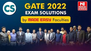 GATE 2022  LIVE Exam Solutions  Computer Science Engineering  CS  By MADE EASY Faculty Panel [upl. by Naol]