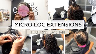 Micro Loc Extensions on SHORT LOW DENSITY HAIR  QVR HAIR  Tutorial  QVR HAIR [upl. by Andria]