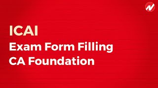 How to Fill ICAI Exam Form for CA Foundation [upl. by Sherr]