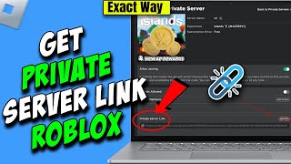 How To Get your Private Server link Roblox [upl. by Leila973]