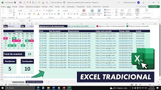 Cómo Hacer una AGENDA Automatizada con Calendario en EXCEL TRADICIONAL [upl. by Dawes603]