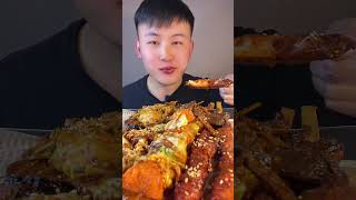 Asmr Mukbang  Fried Skewers  Late Night Putting Poison  Fried Skewers [upl. by Ecirtahs]