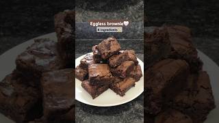 Eggless brownie with 4 ingredients🤎✨️ shortsfeed brownie trending ₹trendingshrts egglessbrownie [upl. by Yajet]