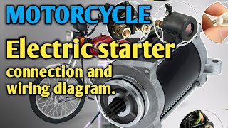 Motorcycle Electric starter connection and wiring diagramTagalog tutorial [upl. by Eicyac]