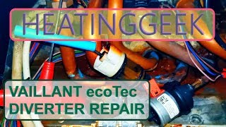 Vaillant ecoTec Diverter Valve Repair Leaking Valve Fixed buycombi Kit Review leaking ecotec [upl. by Ahsinnor]