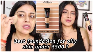 LOREAL INFALLIBLE 24 HOURS MATTE COVER FOUNDATION REVIEW  Best Affordable Foundation for Oily Skin [upl. by Ruhnke]