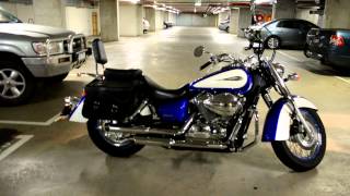 2010 Honda Shadow VT400 with new VampH Cruzer Pipes [upl. by Saberio]