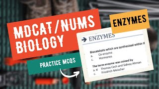 Mdcat Biology Enzymes Practice MCQs  Practice MCQs for Mdcat Biology  Topic Enzymes MCQs [upl. by Aetnahc984]