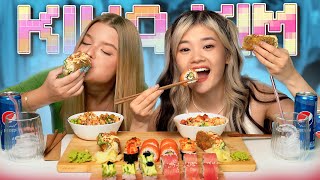 ASMR SUSHI amp SASHIMI MUKBANG  Japanese Food Mukbang  feat Kristi Krime from XO TEAM [upl. by Waterman831]