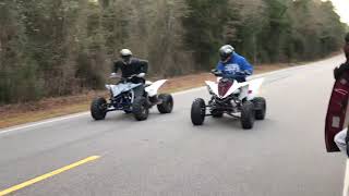 YFZ 450 vs Raptor 700r SE [upl. by Tomaso377]