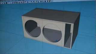 Dual 15quot Subwoofer Box Slot Ported Tuned to 32hz Venom [upl. by Floridia]