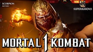 The LEGENDARY GOLD Scorpion  Mortal Kombat 1 quotScorpionquot Gameplay Motaro Kameo [upl. by Ordnael]