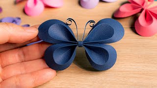 3D Butterfly  How to make a Butterfly out of paper  Easy Origami Butterfly  Home Decor [upl. by Ecnar762]