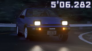 PK Akina  Time Attack in the Rain  Stock AE86 PB wmouse [upl. by Ramad9]